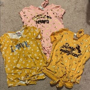 3 Shirt Set - Pink and Yellow